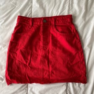 BRANDY MELVILLE RED MINI SKIRT